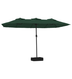 Parasol à double tête vert 449x245 cm