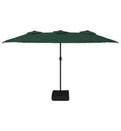 Parasol à double tête vert 449x245 cm