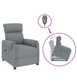 Fauteuil de massage inclinable Gris clair Tissu