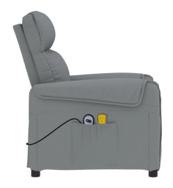 Fauteuil de massage inclinable Gris clair Tissu