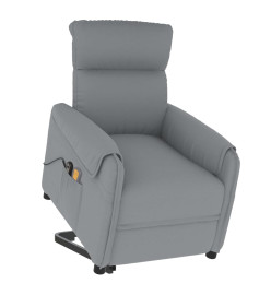 Fauteuil de massage inclinable Gris clair Tissu