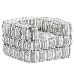 Pouf modulaire Gris rayé Tissu