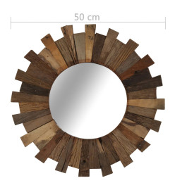 Miroir mural Bois de récupération massif 50 cm