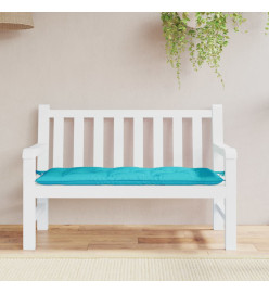 Coussin de banc de jardin turquoise 120x50x7 cm tissu