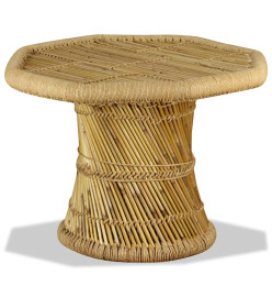 Table basse bambou octogonale 60 x 60 x 45 cm