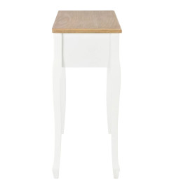 Table de console et coiffeuse avec 3 tiroirs Blanc