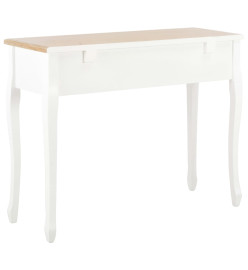 Table de console et coiffeuse avec 3 tiroirs Blanc