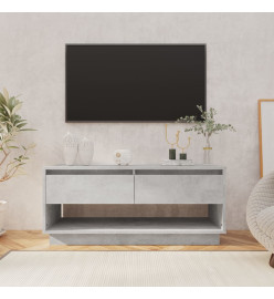 Meuble TV Gris béton 102x41x44 cm Aggloméré