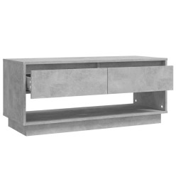 Meuble TV Gris béton 102x41x44 cm Aggloméré