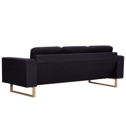 Ensemble de canapé 2 pcs Tissu Noir