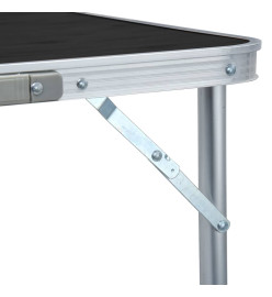 Table pliable de camping Gris Aluminium 240x60 cm