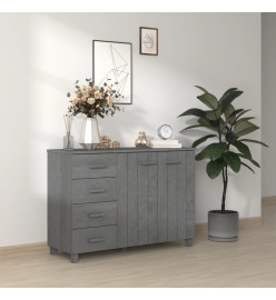 Buffet HAMAR Gris foncé 113x40x80 cm Bois massif de pin