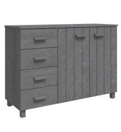 Buffet HAMAR Gris foncé 113x40x80 cm Bois massif de pin