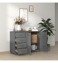 Buffet HAMAR Gris foncé 113x40x80 cm Bois massif de pin