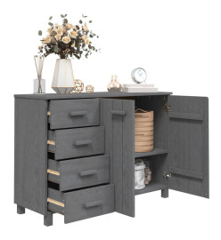 Buffet HAMAR Gris foncé 113x40x80 cm Bois massif de pin