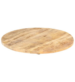 Dessus de table Bois de manguier solide Rond 25-27 mm 40 cm