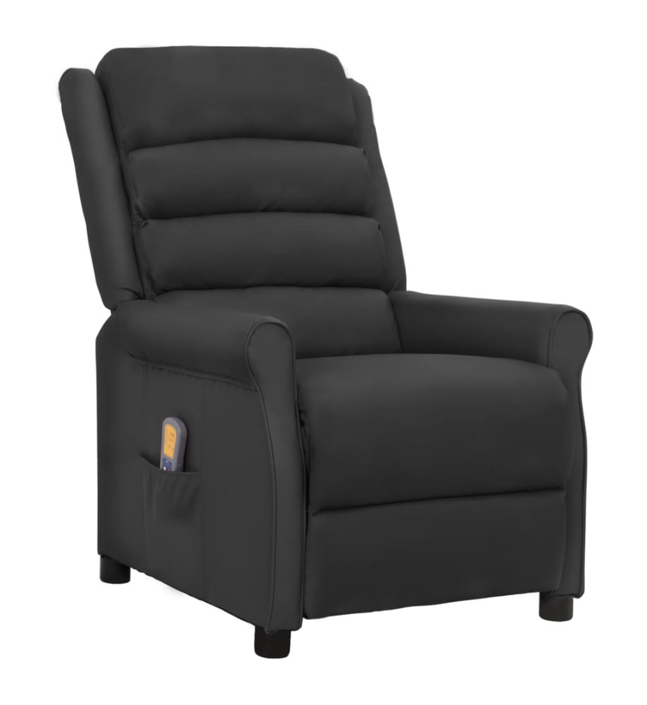 Fauteuil de massage Noir Similicuir