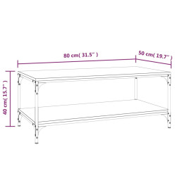 Table basse Chêne marron 80x50x40 cm Bois d'ingénierie