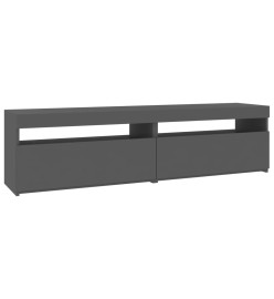 Meubles TV 2 pcs avec lumières LED Gris 75x35x40 cm