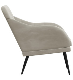 Fauteuil Gris clair 63x76x80 cm Velours