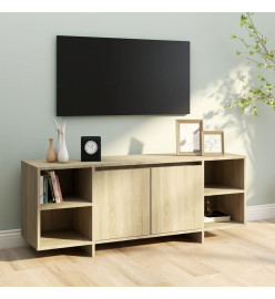 Meuble TV chêne sonoma 130x35x50 cm bois d'ingénierie