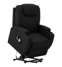 Fauteuil de massage Noir Similicuir