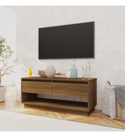 Meuble TV Chêne marron 102x41x44 cm Aggloméré