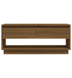 Meuble TV Chêne marron 102x41x44 cm Aggloméré