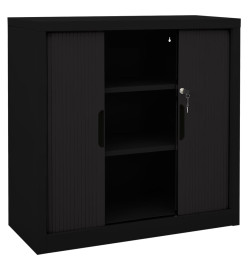 Armoire à portes coulissantes Noir 90x40x90 cm Acier