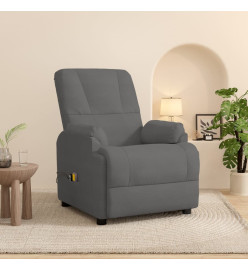 Fauteuil de massage électrique Gris foncé Similicuir daim