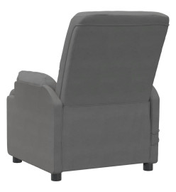 Fauteuil de massage électrique Gris foncé Similicuir daim