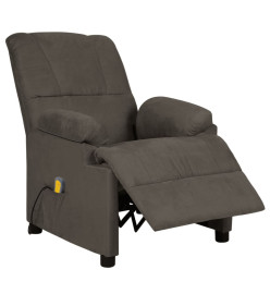 Fauteuil de massage Gris foncé Similicuir daim