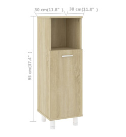 Armoire de salle de bain Chêne sonoma 30x30x95 cm Aggloméré