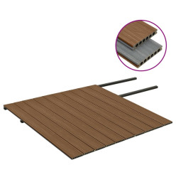 Panneaux de terrasse et accessoires WPC Marron/gris 25 m² 4 m