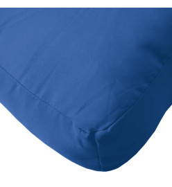 Coussins de palette 2 pcs bleu royal tissu