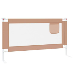 Barrière de sécurité de lit d'enfant Taupe 150x25 cm Tissu