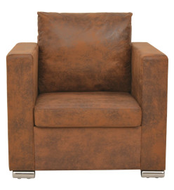 Fauteuil Marron Similicuir daim