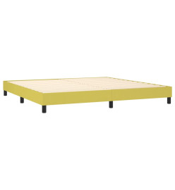 Sommier à ressorts de lit Vert 200x200 cm Tissu