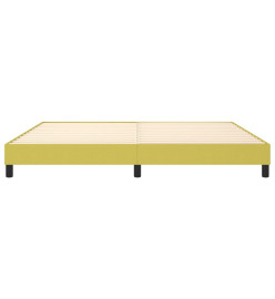 Sommier à ressorts de lit Vert 200x200 cm Tissu