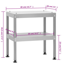 Table pour fumoir à four 40x28x44,5 cm acier galvanisé