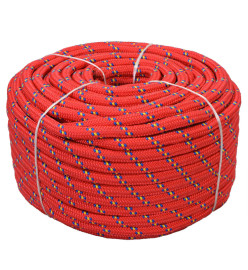 Corde de bateau Polypropylène 18 mm 50 m Rouge