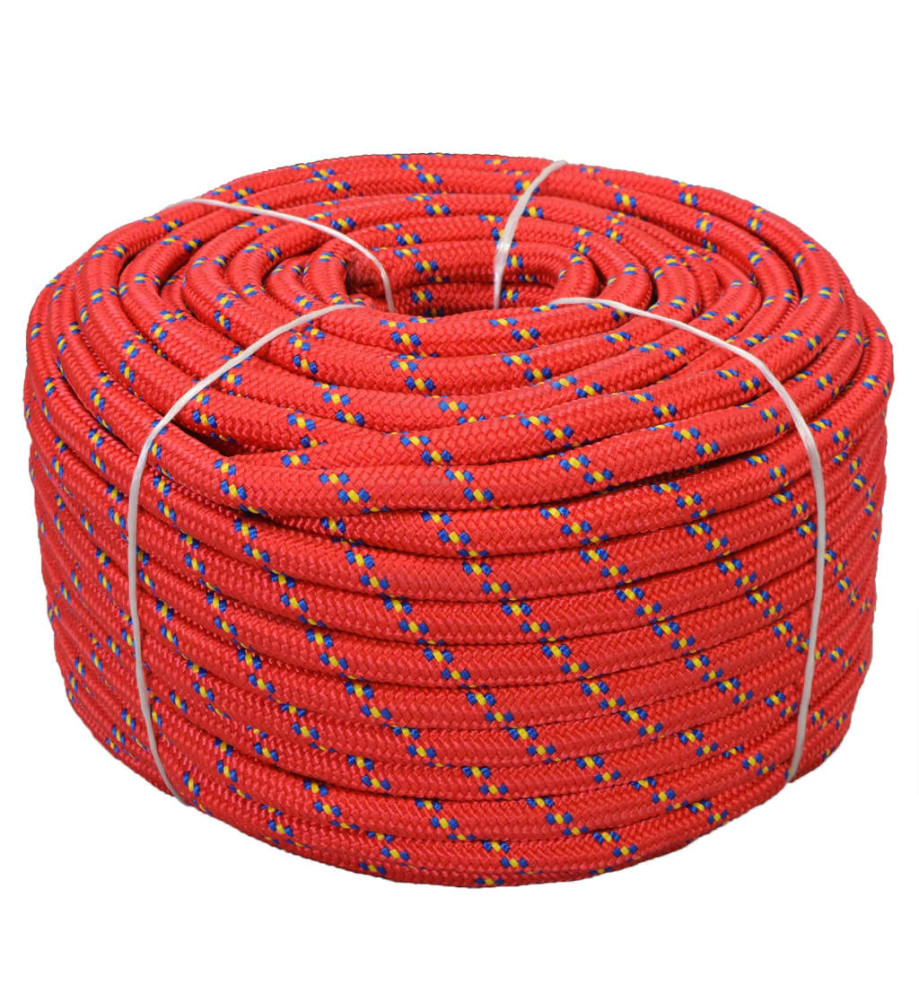 Corde de bateau Polypropylène 18 mm 50 m Rouge