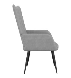 Chaise de relaxation Gris clair Tissu