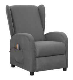 Fauteuil de massage inclinable Gris clair Tissu