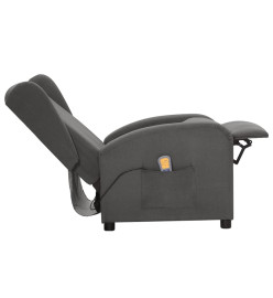 Fauteuil de massage inclinable Gris clair Tissu