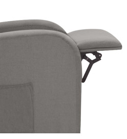 Fauteuil électrique de massage Gris clair Tissu