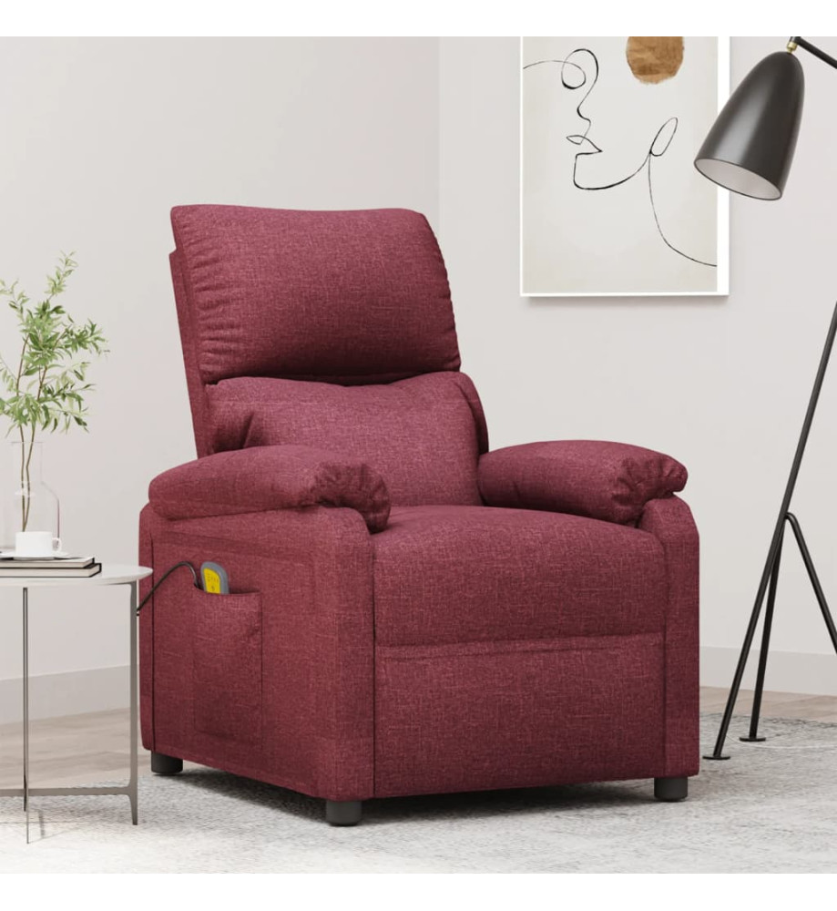 Fauteuil de massage Rouge bordeaux Tissu