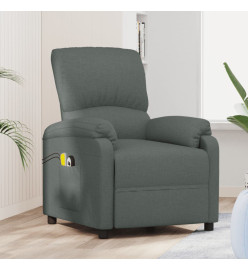 Fauteuil électrique de massage Gris foncé Tissu