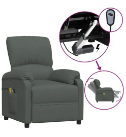 Fauteuil électrique de massage Gris foncé Tissu