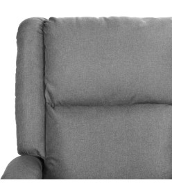 Fauteuil de massage électrique gris clair similicuir et tissu